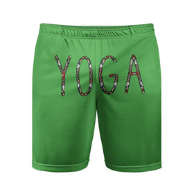 Мужские шорты спортивные с принтом Йога в Белгороде,  |  | зож | иностранные надписи | йога | слова на английском языке | узоры | фитнес.