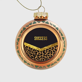 Стеклянный ёлочный шар с принтом Success в Белгороде, Стекло | Диаметр: 80 мм | success | swag | блеск | блестки | китч | леопард | леопардовый принт | понты | успех | успешные люди | фрик