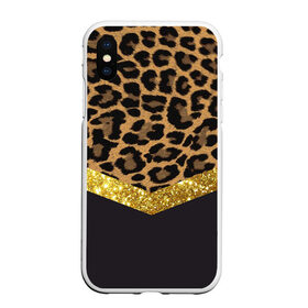 Чехол для iPhone XS Max матовый с принтом Леопардовый принт в Белгороде, Силикон | Область печати: задняя сторона чехла, без боковых панелей | success | swagg | блеск | блестки | животнй принт | золотистый | золото | золотой | леопард | леопардовый принт | понты | тигровый