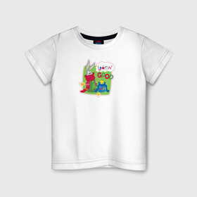 Детская футболка хлопок с принтом Looking good в Белгороде, 100% хлопок | круглый вырез горловины, полуприлегающий силуэт, длина до линии бедер | bugs | bunny | looney | tunes | tweety | vdzajul | багз | бани | банни | твити