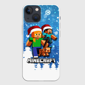 Чехол для iPhone 13 mini с принтом Новогодний Манкрафт в Белгороде,  |  | 2020 | creeper | dungeons | earth | game | minecraft | new year | блоки | грифер | игры | квадраты | компьютерная игра | крипер | маинкрафт | майн | майнкравт | майнкрафт | на коне | новогодний | новый год | рождественский |