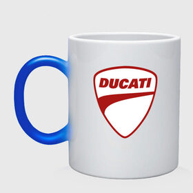 Кружка хамелеон с принтом Ducati Logo (Z) в Белгороде, керамика | меняет цвет при нагревании, емкость 330 мл | audi | audi ag | corse | ducati | ducati corse | ducati motor holding | hypermotard | multistrada | panigale | scrambler | streetfighter | supersport | дукати | массимо борди | мото | фабио тальони