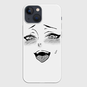 Чехол для iPhone 13 mini с принтом Ахегао личико в Белгороде,  |  | аниме | ахегао | девушка | лицо | язык