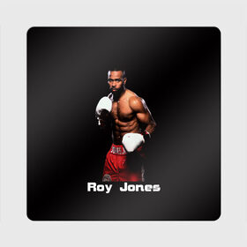 Магнит виниловый Квадрат с принтом Roy Jones в Белгороде, полимерный материал с магнитным слоем | размер 9*9 см, закругленные углы | Тематика изображения на принте: boxer | boxing | great boxer | roy jones | roy jones lettering | roy jones print | бокс | боксер | великий боксер | надпись roy jones | принт roy jones | рой джонс