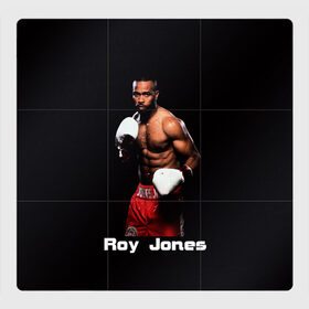 Магнитный плакат 3Х3 с принтом Roy Jones в Белгороде, Полимерный материал с магнитным слоем | 9 деталей размером 9*9 см | Тематика изображения на принте: boxer | boxing | great boxer | roy jones | roy jones lettering | roy jones print | бокс | боксер | великий боксер | надпись roy jones | принт roy jones | рой джонс