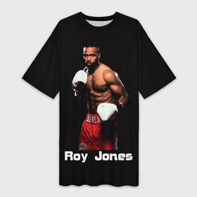 Платье-футболка 3D с принтом Roy Jones в Белгороде,  |  | boxer | boxing | great boxer | roy jones | roy jones lettering | roy jones print | бокс | боксер | великий боксер | надпись roy jones | принт roy jones | рой джонс