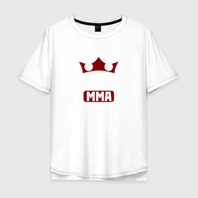 Мужская футболка хлопок Oversize с принтом Хабиб Нурмагомедов MMA в Белгороде, 100% хлопок | свободный крой, круглый ворот, “спинка” длиннее передней части | 