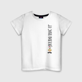 Детская футболка хлопок с принтом Holiday hang up в Белгороде, 100% хлопок | круглый вырез горловины, полуприлегающий силуэт, длина до линии бедер | bunny | looney | tunes | vdzajul | багз | бани | банни