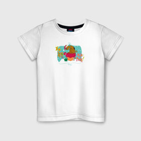 Детская футболка хлопок с принтом Ho-Ho! в Белгороде, 100% хлопок | круглый вырез горловины, полуприлегающий силуэт, длина до линии бедер | 005850 | scooby doo | shaggy | vdkotan | велма | дафна | скуби | скуби ду | шэгги
