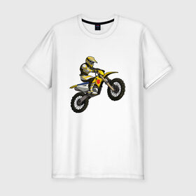 Мужская футболка хлопок Slim с принтом Suzuki (+спина) в Белгороде, 92% хлопок, 8% лайкра | приталенный силуэт, круглый вырез ворота, длина до линии бедра, короткий рукав | bike | moto | motorcycle | sport | suzuki | байк | мото | мотоциклы | спорт | сузуки