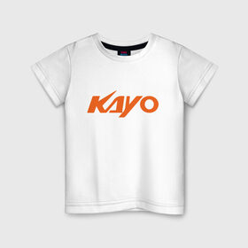Детская футболка хлопок с принтом KAYO LOGO (Z) в Белгороде, 100% хлопок | круглый вырез горловины, полуприлегающий силуэт, длина до линии бедер | kayo | moto | motorcycle | sport | байк | кайо | мото | мотоциклы | спорт