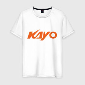 Мужская футболка хлопок с принтом KAYO LOGO (Z) в Белгороде, 100% хлопок | прямой крой, круглый вырез горловины, длина до линии бедер, слегка спущенное плечо. | kayo | moto | motorcycle | sport | байк | кайо | мото | мотоциклы | спорт