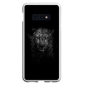 Чехол для Samsung S10E с принтом Ягуар выходит из тени в Белгороде, Силикон | Область печати: задняя сторона чехла, без боковых панелей | jaguar | барс | животное | зверь | кошка | черный | ягуар