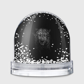 Игрушка Снежный шар с принтом Ягуар выходит из тени в Белгороде, Пластик | Изображение внутри шара печатается на глянцевой фотобумаге с двух сторон | jaguar | барс | животное | зверь | кошка | черный | ягуар