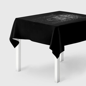 Скатерть 3D с принтом Ягуар выходит из тени в Белгороде, 100% полиэстер (ткань не мнется и не растягивается) | Размер: 150*150 см | jaguar | барс | животное | зверь | кошка | черный | ягуар