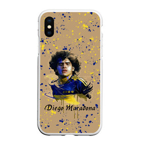 Чехол для iPhone XS Max матовый с принтом Diego Maradona в Белгороде, Силикон | Область печати: задняя сторона чехла, без боковых панелей | cup | diego maradona | diego maradona letterin | diego maradona print | football | footballer | great footballer | number 10 | великий футболист | диего марадона | кубок | надпись диего марадона | номер 10 | принт диего марадона | футбол 