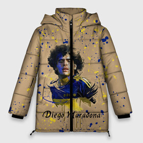 Женская зимняя куртка 3D с принтом Diego Maradona в Белгороде, верх — 100% полиэстер; подкладка — 100% полиэстер; утеплитель — 100% полиэстер | длина ниже бедра, силуэт Оверсайз. Есть воротник-стойка, отстегивающийся капюшон и ветрозащитная планка. 

Боковые карманы с листочкой на кнопках и внутренний карман на молнии | cup | diego maradona | diego maradona letterin | diego maradona print | football | footballer | great footballer | number 10 | великий футболист | диего марадона | кубок | надпись диего марадона | номер 10 | принт диего марадона | футбол 