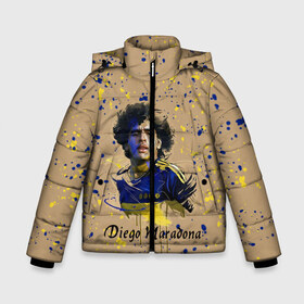 Зимняя куртка для мальчиков 3D с принтом Diego Maradona в Белгороде, ткань верха — 100% полиэстер; подклад — 100% полиэстер, утеплитель — 100% полиэстер | длина ниже бедра, удлиненная спинка, воротник стойка и отстегивающийся капюшон. Есть боковые карманы с листочкой на кнопках, утяжки по низу изделия и внутренний карман на молнии. 

Предусмотрены светоотражающий принт на спинке, радужный светоотражающий элемент на пуллере молнии и на резинке для утяжки | cup | diego maradona | diego maradona letterin | diego maradona print | football | footballer | great footballer | number 10 | великий футболист | диего марадона | кубок | надпись диего марадона | номер 10 | принт диего марадона | футбол 
