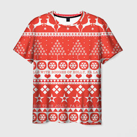 Мужская футболка 3D с принтом Рождественская атмосфера в Белгороде, 100% полиэфир | прямой крой, круглый вырез горловины, длина до линии бедер | 