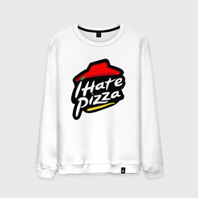 Мужской свитшот хлопок с принтом I Hate Pizza в Белгороде, 100% хлопок |  | hate pizza | pizza hut | ненавижу | пицца | хейтер