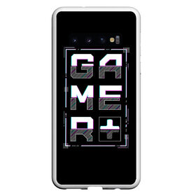 Чехол для Samsung Galaxy S10 с принтом Gamer в Белгороде, Силикон | Область печати: задняя сторона чехла, без боковых панелей | glitch | глитч | киберпанк | футуристичный