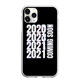 Чехол для iPhone 11 Pro Max матовый с принтом 2021 Coming Soon в Белгороде, Силикон |  | 2021 | глитч | наступающий | неон | новый год | праздник