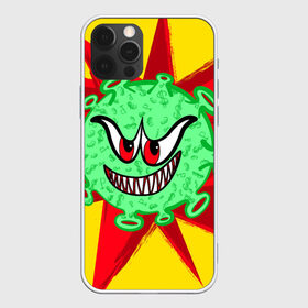 Чехол для iPhone 12 Pro Max с принтом Вирус в Белгороде, Силикон |  | covid 19 | валюты | вирус | звезда | зеленый | злой | зубы | корона | коронавирус | монстр