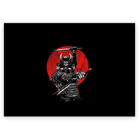 Поздравительная открытка с принтом Samurai в Белгороде, 100% бумага | плотность бумаги 280 г/м2, матовая, на обратной стороне линовка и место для марки
 | Тематика изображения на принте: 2077 | art | blood | cyber | cyberpunk | dead | death | demon | japan | mask | ninja | oni | samurai | shadow | shogun | tokyo | warior | арт | воин | война | демон | катана | кибер | киберпанк | кровь | маска | мертвый | ниндзя | путь | самурай