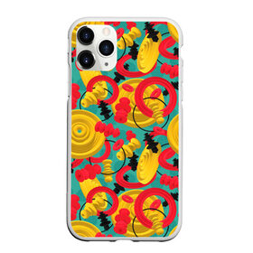 Чехол для iPhone 11 Pro матовый с принтом Круглые 3д фигуры в Белгороде, Силикон |  | 3д | диски | круги | модный | паттерн | символы | узор | фигуры | цвет | шахматы | яркий