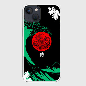 Чехол для iPhone 13 с принтом Japanese style в Белгороде,  |  | ninja | samurai | больгая волна | дракон | иероглиф | ниндзя | природа | самурай | япония | японское искусство