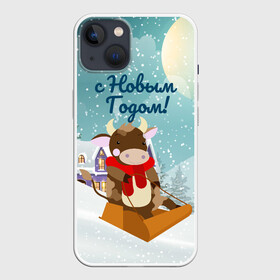 Чехол для iPhone 13 с принтом с Новым Годом 2020 в Белгороде,  |  | 2021 | 7 января | bull | newyear | santa | бык | быки | бычок | год быка | дед мороз | корова | новогодние каникулы | новогодние праздники | новый 2021 | новый год | новый год 2021 | рождество | сани | санта | санта клаус