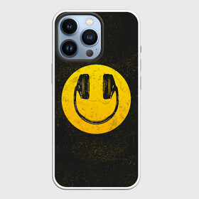 Чехол для iPhone 13 Pro с принтом Наушники Смайл в Белгороде,  |  | люблю музыку | музыка | наушники | смайл | улыбка | эмодзи