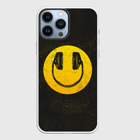 Чехол для iPhone 13 Pro Max с принтом Наушники Смайл в Белгороде,  |  | люблю музыку | музыка | наушники | смайл | улыбка | эмодзи