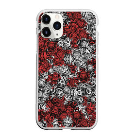 Чехол для iPhone 11 Pro матовый с принтом Красные и Белые самураи в Белгороде, Силикон |  | bushido | samurai | белый | бусидо | воин | демон | красный | маска | паттерн | самурай | сёгун | япония