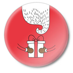 Значок с принтом Дед мороз в Белгороде,  металл | круглая форма, металлическая застежка в виде булавки | 2020 | 2021 | christmas | happy | merry | new year | зима | новогодний | новогодняя | новогодняя маска | новый год | рождественский | рождество | снег