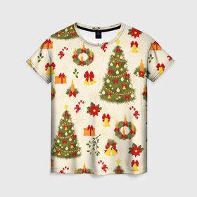 Женская футболка 3D с принтом С Новым Годом в Белгороде, 100% полиэфир ( синтетическое хлопкоподобное полотно) | прямой крой, круглый вырез горловины, длина до линии бедер | 2020 | 2021 | christmas | new year | бык | год быка | дед мороз | елка | зима | новый год | подарки | праздник | рождество | с новым годом | санта | свитер | снег | снежинки
