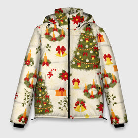 Мужская зимняя куртка 3D с принтом С Новым Годом в Белгороде, верх — 100% полиэстер; подкладка — 100% полиэстер; утеплитель — 100% полиэстер | длина ниже бедра, свободный силуэт Оверсайз. Есть воротник-стойка, отстегивающийся капюшон и ветрозащитная планка. 

Боковые карманы с листочкой на кнопках и внутренний карман на молнии. | 2020 | 2021 | christmas | new year | бык | год быка | дед мороз | елка | зима | новый год | подарки | праздник | рождество | с новым годом | санта | свитер | снег | снежинки