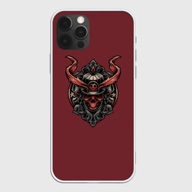 Чехол для iPhone 12 Pro Max с принтом Red Samurai в Белгороде, Силикон |  | Тематика изображения на принте: cyberpank | ninja | oni | samurai | shadow | демон | киберпанк | маска самурая | нет рая для самурая | ниндзя | путь война | самурай | сёгун | тень | харакири | японский самурай