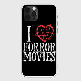 Чехол для iPhone 12 Pro Max с принтом I Love Horror Movies в Белгороде, Силикон |  | Тематика изображения на принте: 666 | blood | dracula | horror | i | inside | love | movies | pentagram | scream | vampire | вампир | внутри | дракула | древний | крик | кровь | люблю | пентаграмма | ужасы | фильмы | хоррор | я