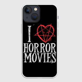 Чехол для iPhone 13 mini с принтом I Love Horror Movies в Белгороде,  |  | 666 | blood | dracula | horror | i | inside | love | movies | pentagram | scream | vampire | вампир | внутри | дракула | древний | крик | кровь | люблю | пентаграмма | ужасы | фильмы | хоррор | я