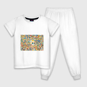 Детская пижама хлопок с принтом Гимнастка Художественная в Белгороде, 100% хлопок |  брюки и футболка прямого кроя, без карманов, на брюках мягкая резинка на поясе и по низу штанин
 | 