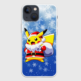 Чехол для iPhone 13 mini с принтом НОВОГОДНИЙ ПИКАЧУ в Белгороде,  |  | 2021 | merry christmas | new year | pikachu. | зима | новый год | пикачу | покемоны | праздник | снег | счастливого рождества