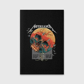 Обложка для паспорта матовая кожа с принтом Metallica в Белгороде, натуральная матовая кожа | размер 19,3 х 13,7 см; прозрачные пластиковые крепления | metal | metallica | rock | джеймс хэтфилд | классика | легенда | метал | металлика | популярное | рок | рокгруппа