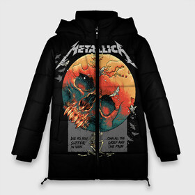 Женская зимняя куртка 3D с принтом Metallica в Белгороде, верх — 100% полиэстер; подкладка — 100% полиэстер; утеплитель — 100% полиэстер | длина ниже бедра, силуэт Оверсайз. Есть воротник-стойка, отстегивающийся капюшон и ветрозащитная планка. 

Боковые карманы с листочкой на кнопках и внутренний карман на молнии | metal | metallica | rock | джеймс хэтфилд | классика | легенда | метал | металлика | популярное | рок | рокгруппа