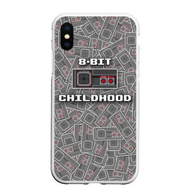 Чехол для iPhone XS Max матовый с принтом 8-bit childhood в Белгороде, Силикон | Область печати: задняя сторона чехла, без боковых панелей | Тематика изображения на принте: 8 bit | 8 бит | sega | sega master system | джойстик | сега