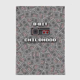 Постер с принтом 8-bit childhood в Белгороде, 100% бумага
 | бумага, плотность 150 мг. Матовая, но за счет высокого коэффициента гладкости имеет небольшой блеск и дает на свету блики, но в отличии от глянцевой бумаги не покрыта лаком | 8 bit | 8 бит | sega | sega master system | джойстик | сега