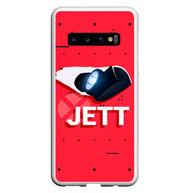 Чехол для Samsung Galaxy S10 с принтом Jett в Белгороде, Силикон | Область печати: задняя сторона чехла, без боковых панелей | Тематика изображения на принте: game | jett | jett valorant | player | valorant | valorant логтип | валарант | валарант новогодний | валорант | детский | детям | джет | нг | новогодний узор | новый год | орнамент | подарок | ребенок | рождество | семья | узор