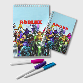 Блокнот с принтом ROBLOX в Белгороде, 100% бумага | 48 листов, плотность листов — 60 г/м2, плотность картонной обложки — 250 г/м2. Листы скреплены удобной пружинной спиралью. Цвет линий — светло-серый
 | Тематика изображения на принте: piggy | roblox | roblox games | roblox piggy | игра роблокс | пигги. | роблокс | роблокс пигги | робукс