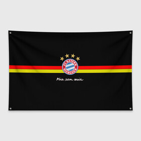Флаг-баннер с принтом Бавария в Белгороде, 100% полиэстер | размер 67 х 109 см, плотность ткани — 95 г/м2; по краям флага есть четыре люверса для крепления | bayern mnchen | mia san mia | бавария | германия | красная машина | мы это мы | мюнхен | футбол