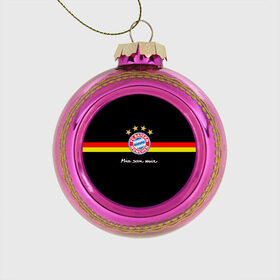 Стеклянный ёлочный шар с принтом Бавария в Белгороде, Стекло | Диаметр: 80 мм | bayern mnchen | mia san mia | бавария | германия | красная машина | мы это мы | мюнхен | футбол